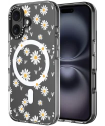 HappyCase Joy Apple iPhone 16 Hoesje MagSafe Back Cover Daisy Hearts