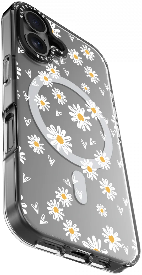 HappyCase Joy Apple iPhone 16 Hoesje MagSafe Back Cover Daisy Hearts afbeelding 13