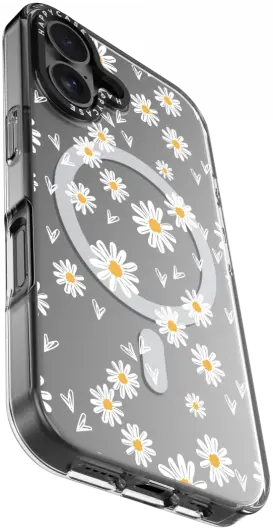 HappyCase Joy Apple iPhone 16 Hoesje MagSafe Back Cover Daisy Hearts afbeelding 13