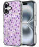 HappyCase Joy Apple iPhone 16 Hoesje MagSafe Back Cover Purple Floral