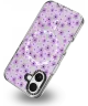 HappyCase Joy Apple iPhone 16 Hoesje MagSafe Back Cover Purple Floral