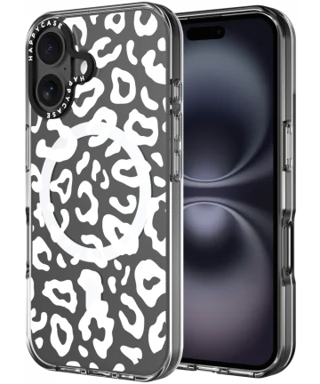 HappyCase Joy Apple iPhone 16 Hoesje MagSafe Back Cover Wild Leopard Hoesjes