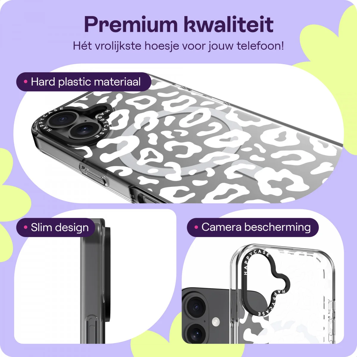 HappyCase Joy Apple iPhone 16 Hoesje MagSafe Back Cover Wild Leopard afbeelding 3