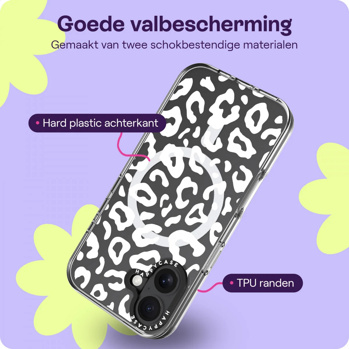 HappyCase Joy Apple iPhone 16 Hoesje MagSafe Back Cover Wild Leopard afbeelding 6