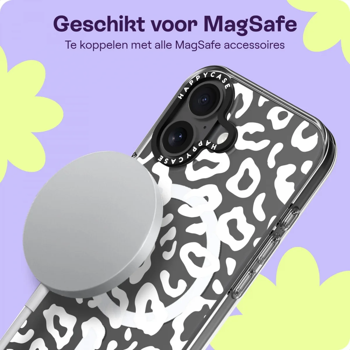 HappyCase Joy Apple iPhone 16 Hoesje MagSafe Back Cover Wild Leopard afbeelding 5