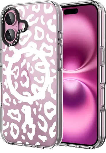 HappyCase Joy Apple iPhone 16 Hoesje MagSafe Back Cover Wild Leopard afbeelding 1