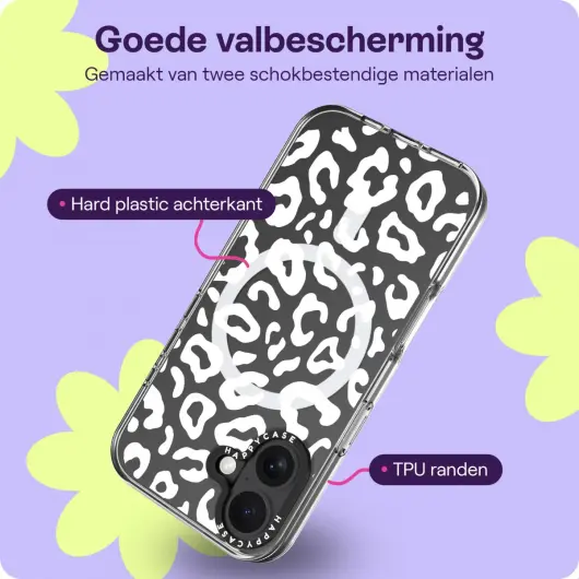 HappyCase Joy Apple iPhone 16 Hoesje MagSafe Back Cover Wild Leopard afbeelding 6
