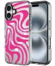 HappyCase Joy Apple iPhone 16 Hoesje MagSafe Back Cover Wavy Swirl