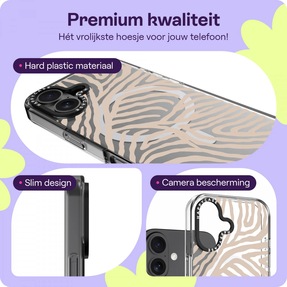 HappyCase Joy Apple iPhone 16 Hoesje MagSafe Back Cover Safari Tiger afbeelding 3