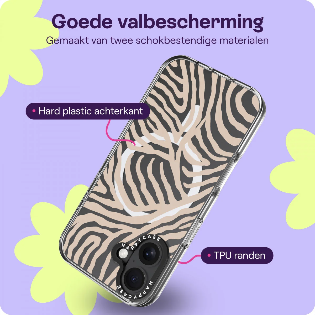 HappyCase Joy Apple iPhone 16 Hoesje MagSafe Back Cover Safari Tiger afbeelding 6