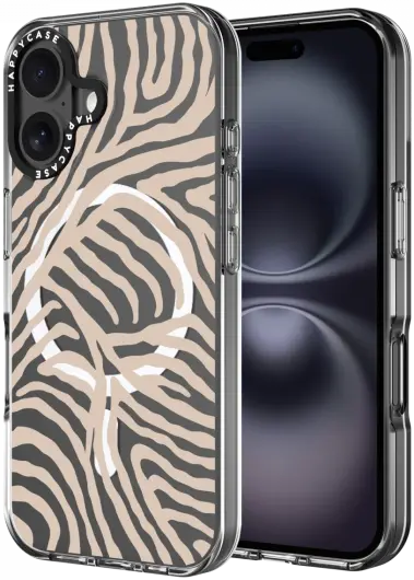 HappyCase Joy Apple iPhone 16 Hoesje MagSafe Back Cover Safari Tiger afbeelding 1