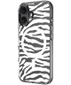 HappyCase Joy Apple iPhone 16 Hoesje MagSafe Back Cover Silver Zebra