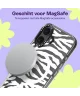 HappyCase Joy Apple iPhone 16 Hoesje MagSafe Back Cover Silver Zebra