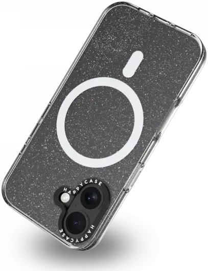 HappyCase Joy Apple iPhone 16 Hoesje MagSafe Back Cover Sparkle Glitter afbeelding 14