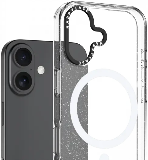 HappyCase Joy Apple iPhone 16 Hoesje MagSafe Back Cover Sparkle Glitter afbeelding 11