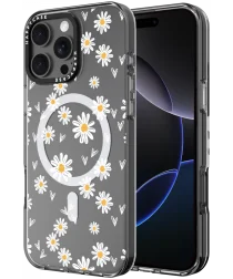 HappyCase Joy Apple iPhone 16 Pro Hoesje MagSafe Back Cover Daisy Hearts