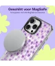 HappyCase Joy Apple iPhone 16 Pro Hoesje MagSafe Back Cover Purple Floral