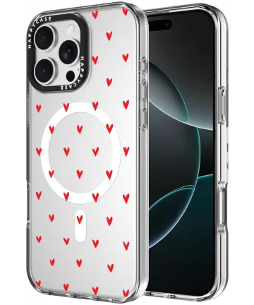 HappyCase Joy Apple iPhone 16 Pro Hoesje MagSafe Back Cover Love Hearts Hoesjes