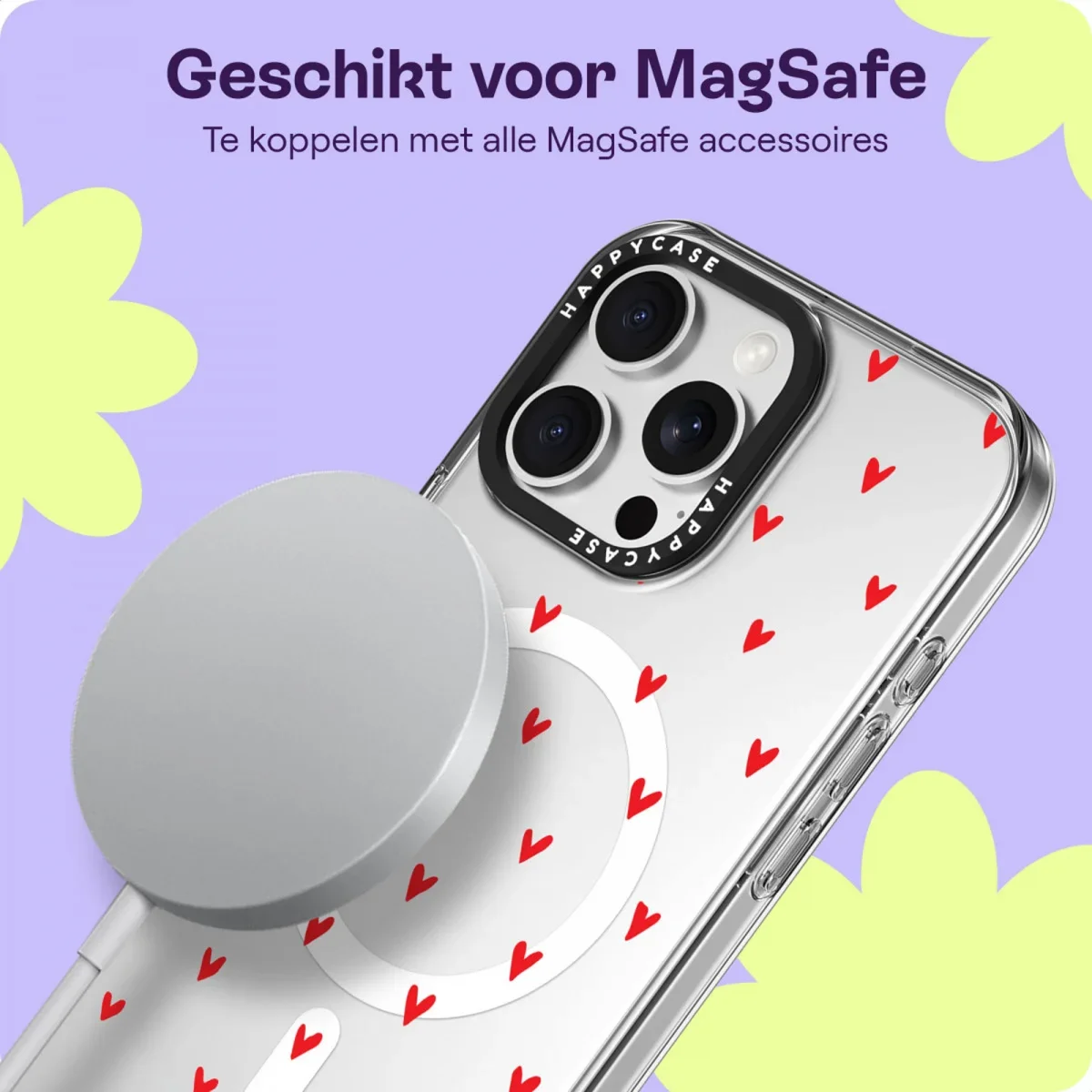 HappyCase Joy Apple iPhone 16 Pro Max Hoesje MagSafe Back Cover Love Hearts afbeelding 5