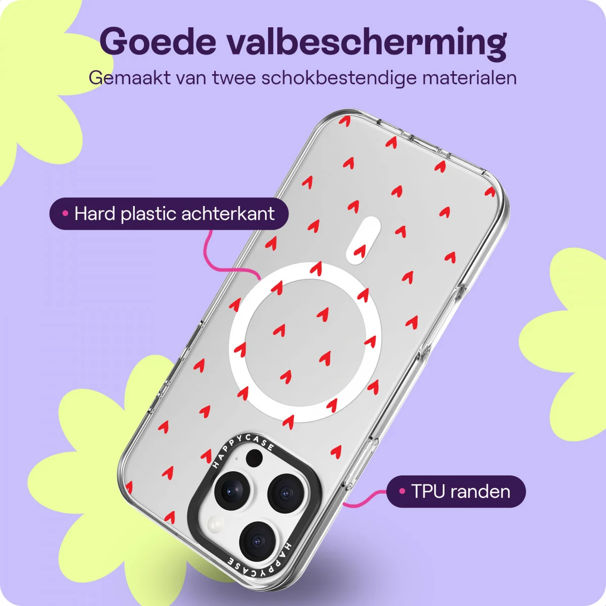 HappyCase Joy Apple iPhone 16 Pro Max Hoesje MagSafe Back Cover Love Hearts afbeelding 6