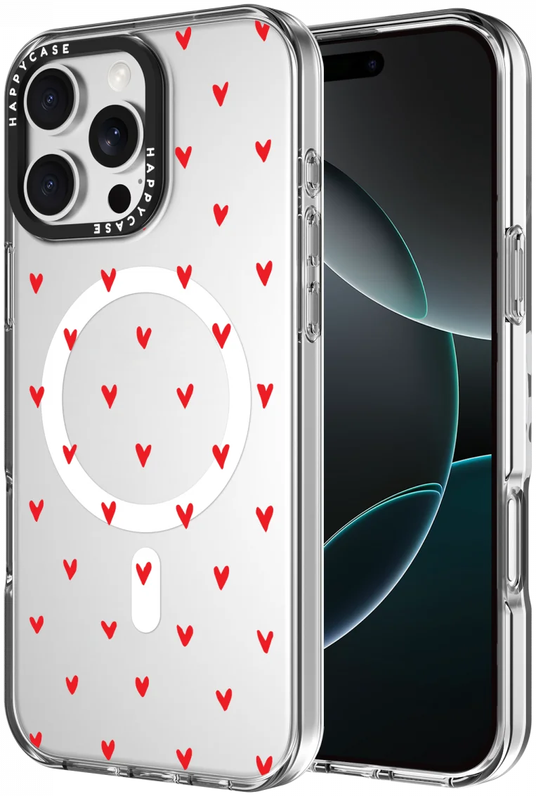 HappyCase Joy Apple iPhone 16 Pro Max Hoesje MagSafe Back Cover Love Hearts afbeelding 1