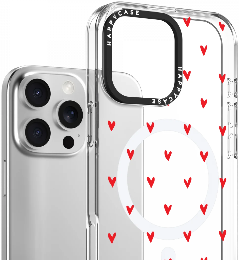 HappyCase Joy Apple iPhone 16 Pro Max Hoesje MagSafe Back Cover Love Hearts afbeelding 2