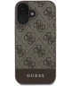 Guess 4G Bottom Stripe Apple iPhone 16 Hoesje Back Cover Bruin