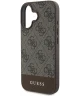 Guess 4G Bottom Stripe Apple iPhone 16 Hoesje Back Cover Bruin