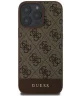 Guess 4G Bottom Stripe Apple iPhone 16 Pro Hoesje Back Cover Bruin