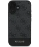 Guess 4G Bottom Stripe Apple iPhone 16 Hoesje Back Cover Zwart