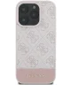 Guess 4G Bottom Stripe Apple iPhone 16 Pro Hoesje Back Cover Roze