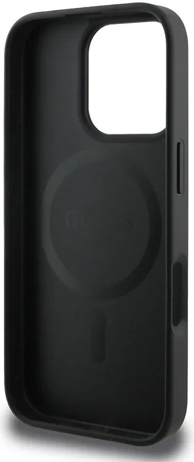 Guess 4G Ring Classic Logo iPhone 16 Pro Max Hoesje MagSafe Back Cover Zwart afbeelding 7
