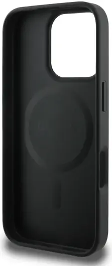 Guess 4G Ring Classic Logo iPhone 16 Pro Max Hoesje MagSafe Back Cover Zwart afbeelding 7