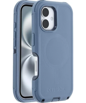 OtterBox Defender MagSafe Apple iPhone 16 Hoesje Back Cover Blauw Hoesjes