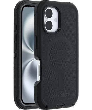 OtterBox Defender MagSafe Apple iPhone 16 Hoesje Back Cover Zwart Hoesjes