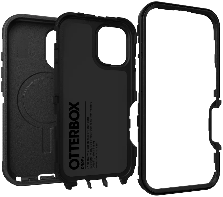 OtterBox Defender MagSafe Apple iPhone 16 Hoesje Back Cover Zwart afbeelding 6