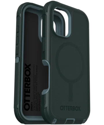 OtterBox Defender MagSafe Apple iPhone 16 Hoesje Back Cover Groen Hoesjes