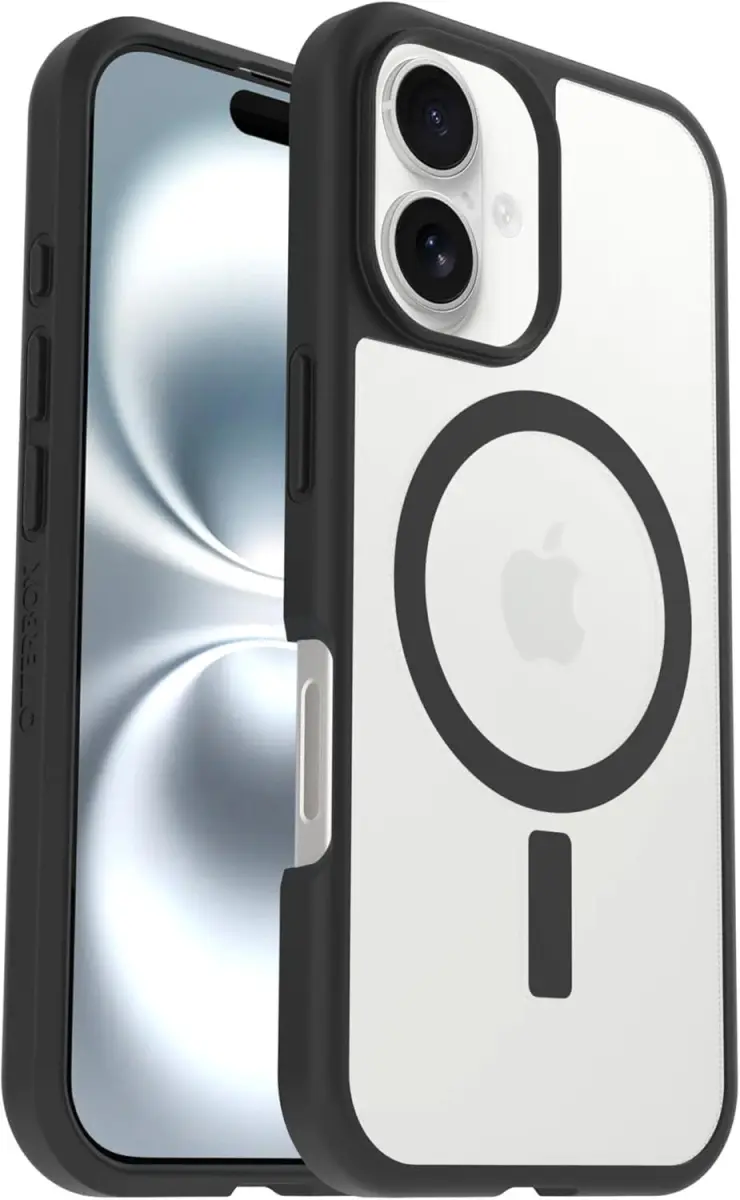 OtterBox React MagSafe Apple iPhone 16 Hoesje Back Cover Zwart afbeelding 1