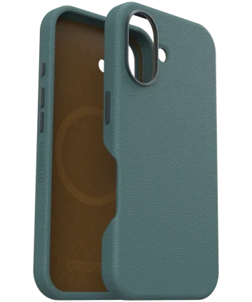 OtterBox Symmetry Cactus Leer MagSafe Apple iPhone 16 Hoesje Groen Hoesjes