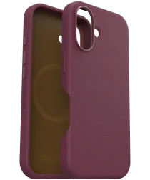 OtterBox Symmetry Cactus Leer MagSafe Apple iPhone 16 Hoesje Rood