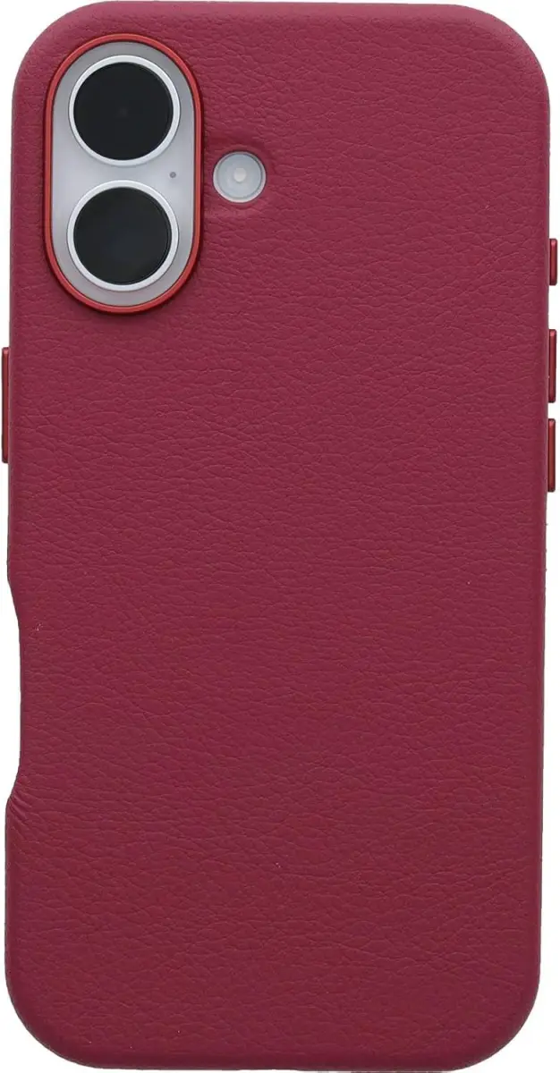 OtterBox Symmetry Cactus Leer MagSafe Apple iPhone 16 Hoesje Rood afbeelding 3
