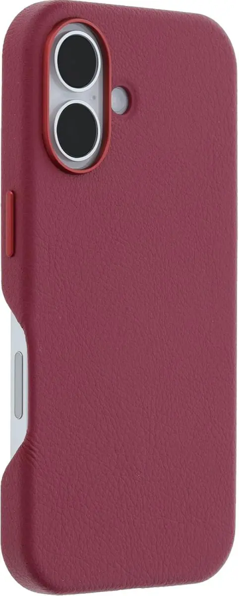 OtterBox Symmetry Cactus Leer MagSafe Apple iPhone 16 Hoesje Rood afbeelding 4