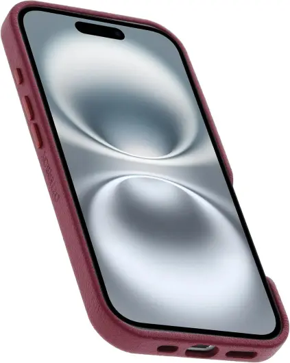 OtterBox Symmetry Cactus Leer MagSafe Apple iPhone 16 Hoesje Rood afbeelding 2