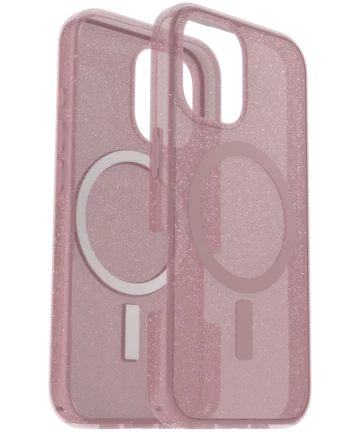 OtterBox Symmetry MagSafe Apple iPhone 16 Hoesje Clear Roze Hoesjes