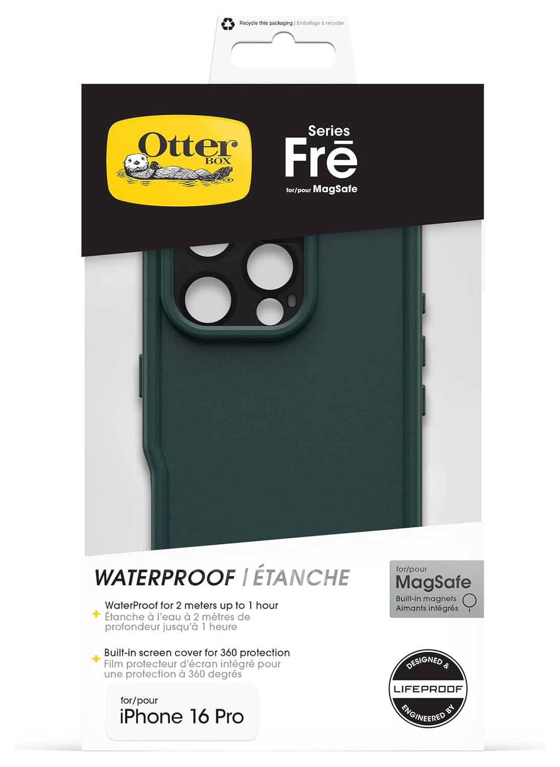 OtterBox Fre MagSafe Apple iPhone 16 Pro Hoesje Waterdicht Full Protect Groen afbeelding 3