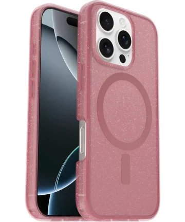 OtterBox Symmetry MagSafe Apple iPhone 16 Pro Hoesje Clear Roze Hoesjes