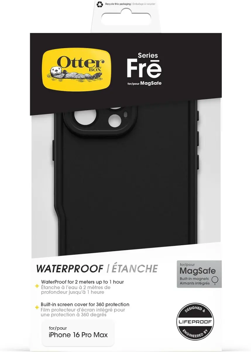 OtterBox Fre MagSafe iPhone 16 Pro Max Hoesje Waterdicht Full Protect Zwart afbeelding 8