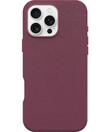 OtterBox Symmetry Cactus Leer MagSafe Apple iPhone 16 Pro Max Hoesje Rood Hoesjes