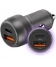 Buddi Power 89W Autolader USB-A + C Poort met Snelladen Grijs