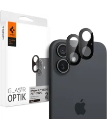 Spigen Optik Apple iPhone 16 / 16 Plus Camera Lens Protector Zwart 2-Pack